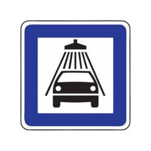 Servisa zīme Nr.606/Automobiļu mazgātava, 700x1050mm, 2. atstarošanas klase