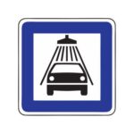 Servisa zīme Nr.606/Automobiļu mazgātava, 600x600mm, 1. atstarošanas klase