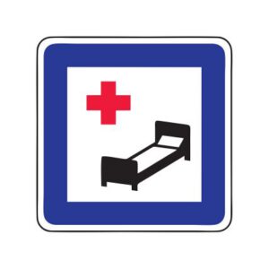 Servisa zīme Nr.602/Slimnīca, 600x900mm, 1. atstarošanas klase