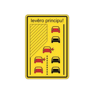 Nr.737/Iepriekšējs norādītājs pārkārtoties, 1400x2100mm, 1. atstarošanas klase