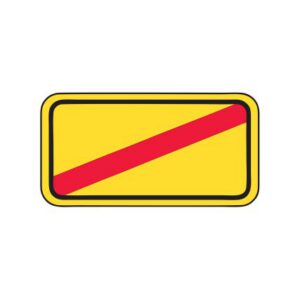 Nr.734/Apbraukšanas ceļa beigas, 700x350mm, 1. atstarošanas klase