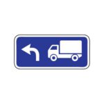 Zīme Nr.728/Kravas automobiļu braukšanas virziens, 810x350mm, 1. atstarošanas klase