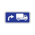 Zīme Nr.727/Kravas automobiļu braukšanas virziens, 810x350mm, 2. atstarošanas klase