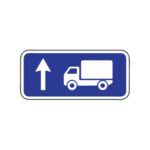 Zīme Nr.726/Kravas automobiļu braukšanas virziens, 810x350mm, 2. atstarošanas klase