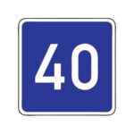 Zīme Nr.725/Ieteicamais ātrums, 700x700mm, 2. atstarošanas klase