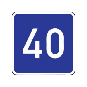 Nr.725/Ieteicamais ātrums, 700x700mm, 1. atstarošanas klase