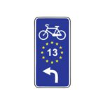 Papildzīme Nr.858/EuroVelo maršruts, 250x500mm, 1. atstarošanas klase