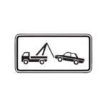 Papildzīme Nr.848/Strādā autoevakuators, 700x350mm, 1. atstarošanas klase