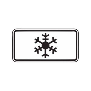 Papildzīme Nr.846/Slidens segums, 600x300mm, 1. atstarošanas klase