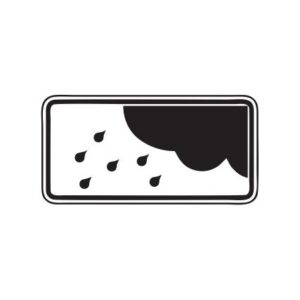 Papildzīme Nr.845/Mitrs segums, 600x300mm, 1. atstarošanas klase