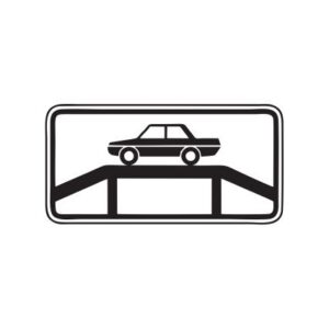 Papildzīme Nr.841/Automobiļu apskates vieta, 700x350mm, 2. atstarošanas klase