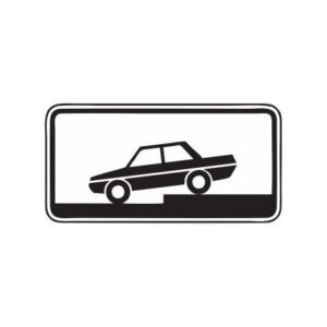 Papildzīme Nr.836/Transportlīdzekļa novietojuma veids stāvvietā, 700x350mm, 1. atstarošanas klase