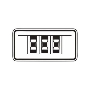 Papildzīme Nr.835/Transportlīdzekļa novietojuma veids stāvvietā, 600x300mm, 2. atstarošanas klase