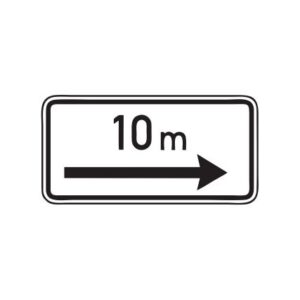 Papildzīme Nr.808/Darbības zona, 600x300mm, 1. atstarošanas klase