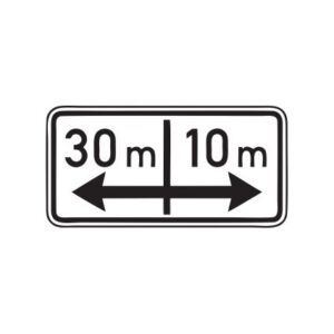 Papildzīme Nr.805/Darbības zona, 700x350mm, 2. atstarošanas klase