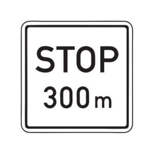 Papildzīme Nr.802/Attālums līdz objektam, 600x600mm, 1. atstarošanas klase