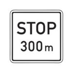 Papildzīme Nr.802/Attālums līdz objektam, 700x700mm, 1. atstarošanas klase