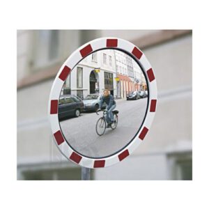 Spogulis, polikarbonāta,d=60cm, sarkans/balts