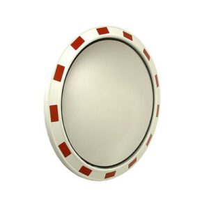 Spogulis ø50 cm, sarkans/balts