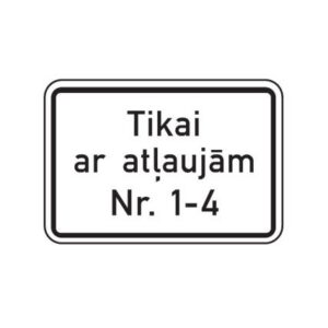 Papildzīme Nr.849/Pārējā papildinformācija, 600x300mm, 1. atstarošanas klase