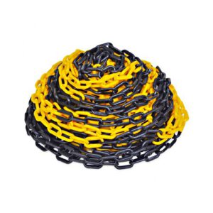 Plastmasas ķēde, 25m (dzeltenmelna), d=6mm [VB]