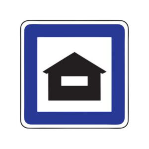 Servisa zīme Nr.634/Lauku tūrisma mītne, 600x600mm, 1. atstarošanas klase