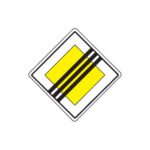 Priekšrocības zīme Nr.202/Galvenā ceļa beigas, 350x350mm, 1. atstarošanas klase