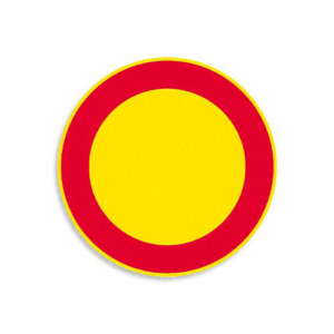 Stiklašķiedras ceļa zīme Nr. 302, d. 600mm, 1. atstarošanas klase