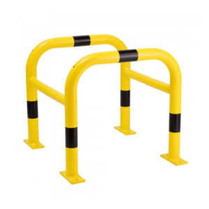 Metāla kvadrātveida aizsargbarjera, dzeltena ar melnu, 600x520mm (d=69mm/48mm) [MO]