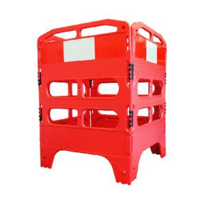 Plastmasas barjera, četrdaļīga (sarkana) 4000x1000mm [MEL]