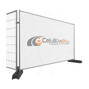 Mobilo žogu aizsargplakāts ar logo vai citu informāciju mobilajiem žogiem 3450x1760x3mm