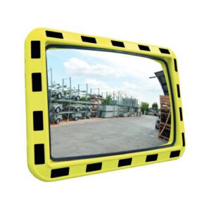 Spogulis, četrstūra, 80x60cm, dzeltens/melns