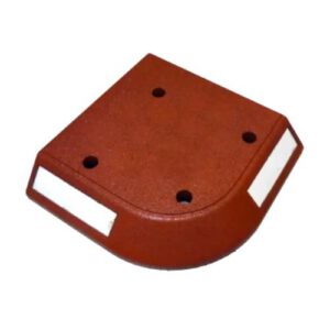 Drošības salas ārējais stūra (lokveida) elements 500x500x100mm, gumijas (ar atstarojošu 3M lentas malu) [GH]