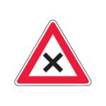Metāla brīdinājuma zīme Nr.101/Vienādas nozīmes ceļu krustojums, 1200x1200mm, 2. atstarošanas klase