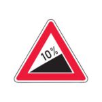 Brīdinājuma zīme Nr.111/Stāvs augšupceļš, 1200x1200mm, 1. atstarošanas klase