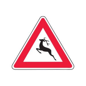 Brīdinājuma zīme Nr.125/Savvaļas dzīvnieki, 1200x1200mm, 1. atstarošanas klase