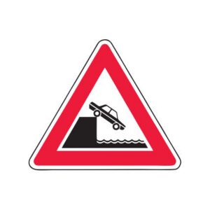 Brīdinājuma zīme Nr.127/Krastmala, 1200x1200mm, 2. atstarošanas klase