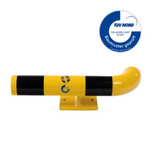 Metāla aizsargbarjeras ārējais stūris (kreisā puse), d=76mm, l=500mm [DAN]