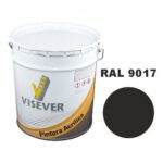 Akrila krāsa ceļu marķēšanai VISACRYL, melna (RAL 9017), 27kg spainis [VIS]