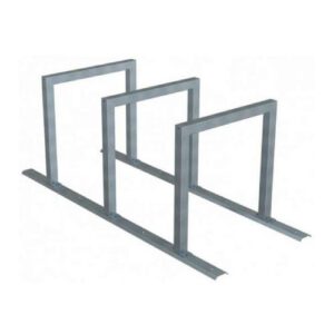 Velosipēdu statīvs 3 velosipēdiem ar sliedi piestiprināšanai (l=2100mm), karsti cinkots [SCH]