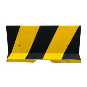 Ceļa norobežošanas barjera, betona, 2000mm, dzeltenmelna [DRO]