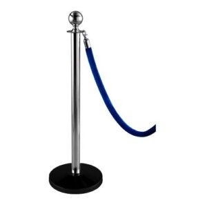 Auklu tipa statīvs ar lodes formas augšdaļu un melni krāsotu pamatni RAL 9005 (h=1010mm), pulēta apdare