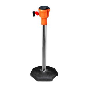 Statīvs ar izvelkamu lentu plastmasas korpusā un gumijas pamatni (h=1035mm), 9m lenta [SOR]