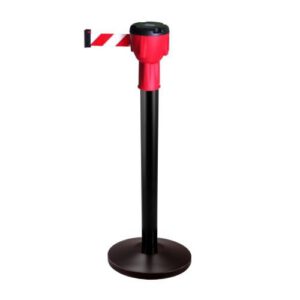 Statīvs (melns RAL 9005) ar izvelkamu lentu plastmasas korpusā (h=1035mm), 10m lenta [SOR]