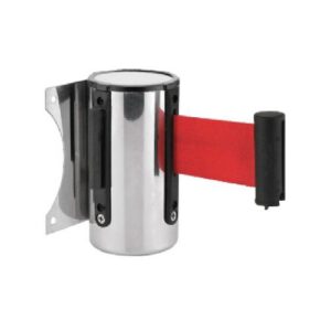 Izvelkama lenta (metāla korpuss) ar stiprinājumu, 2.7m sarkana lenta [SOR]