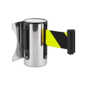 Izvelkama lenta (metāla korpuss) ar stiprinājumu, 4.5m dzeltenmelna lenta [SOR]