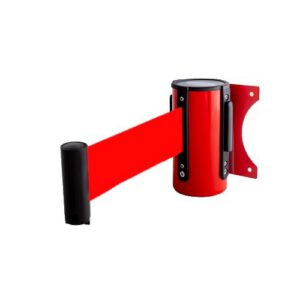 Izvelkama lenta (sarkans metāla korpuss) ar stiprinājumu, 2.7m sarkana lenta [SOR]