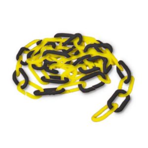 Plastmasas ķēde, 1m (dzeltenmelna), d=7mm [SOR]