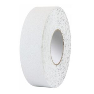 Pašlīmējoša grīdas marķēšanas lenta (vinila) ar pretslīdes materiālu, balta 50mm x 25m