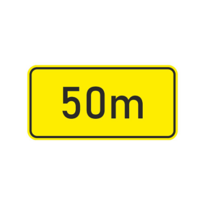 Finiera ceļa zīme Nr.801 Attālums līdz objektam, 700x350mm, 1. atstarošanas klase